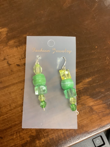 Green shades earrings
