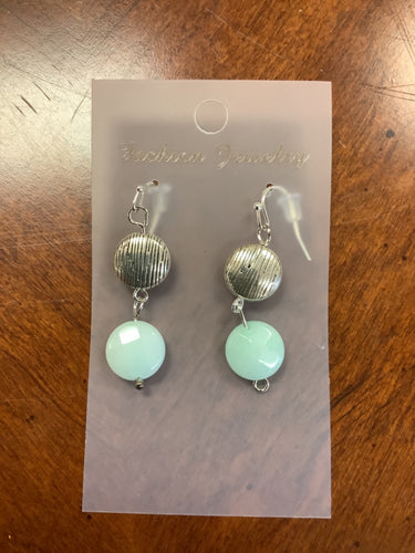 Light blue and silver earrings