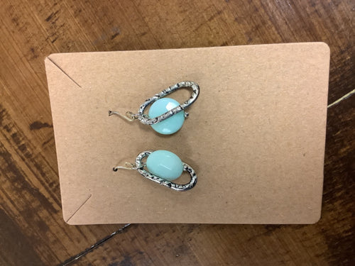 Light blue/silver earrings