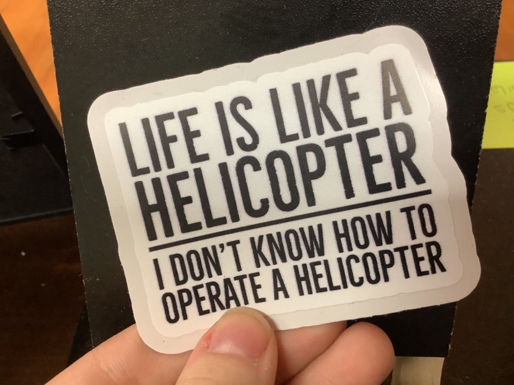 Helicopter sticker