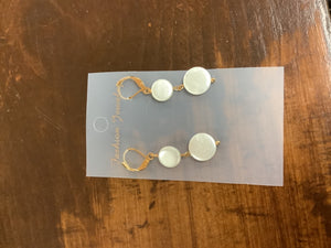 Faux pearl earrings