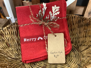 Merry Christmas Napkin Set