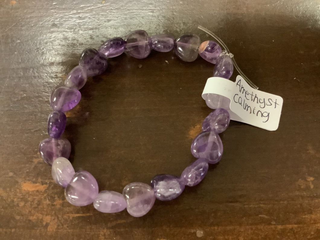 Amethyst Heart Bracelet