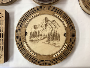Mountain River Cribbage Board