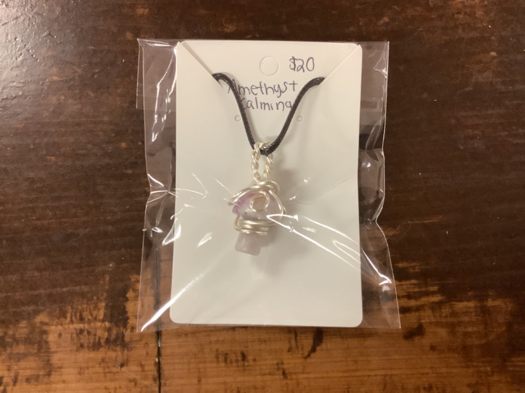 Amethyst Mushroom Necklace