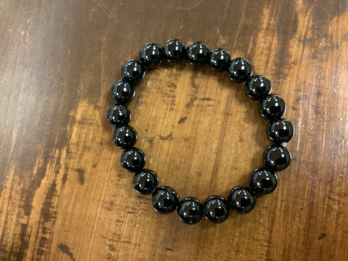 Large black bead bracelet