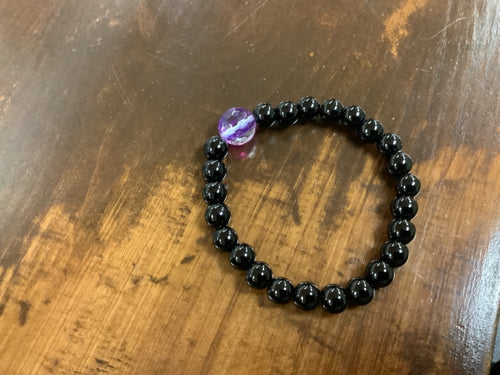 Black/purple bracelet