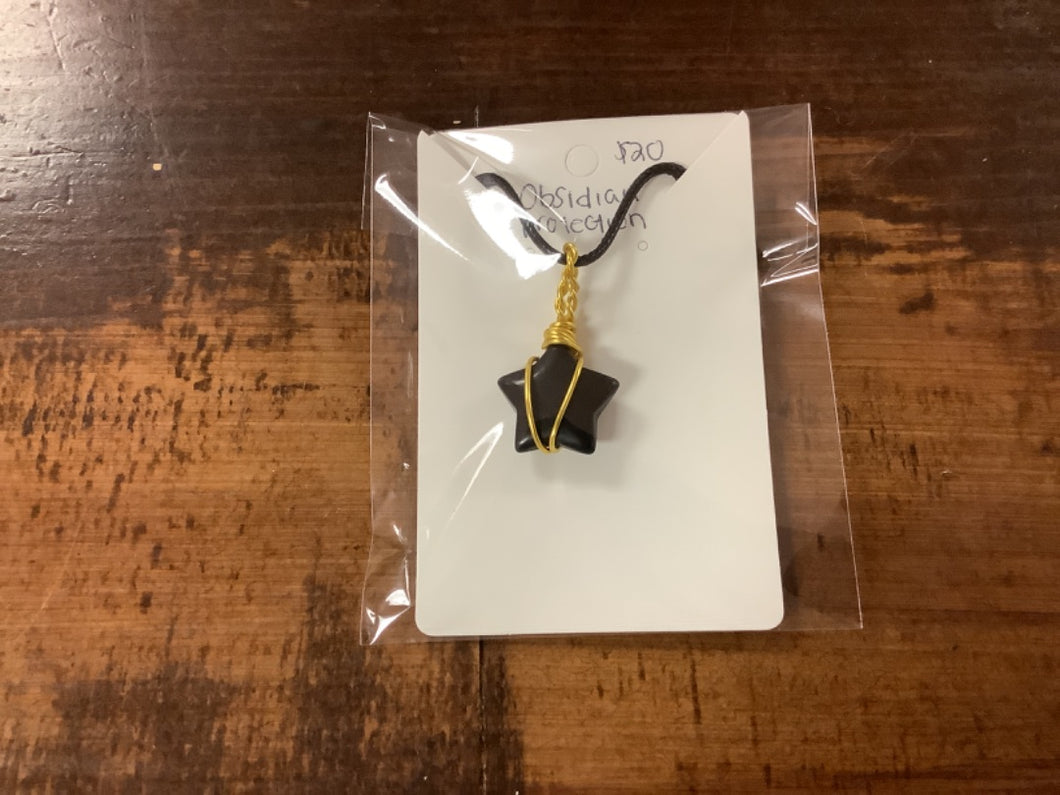Obsidian Star Necklace