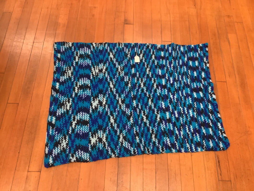 Blue Crocheted Blanket
