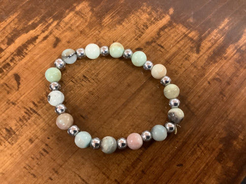 Green silver bracelet