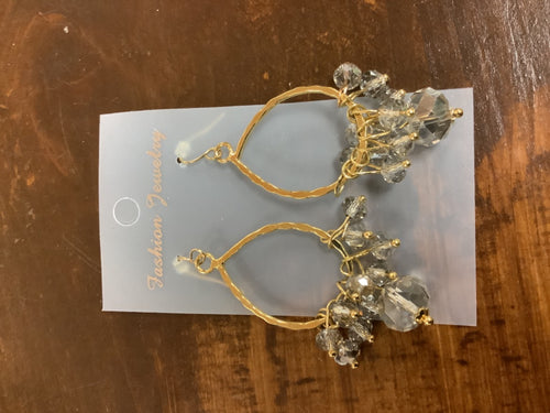Gold sparkle raindrop earrings