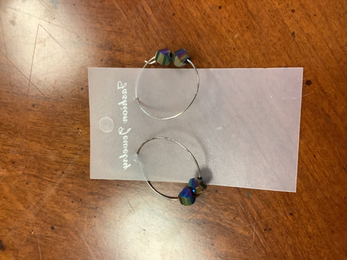 Holographic hoop earrings
