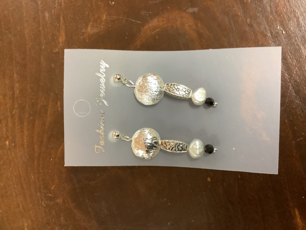 Silver dangle earrings