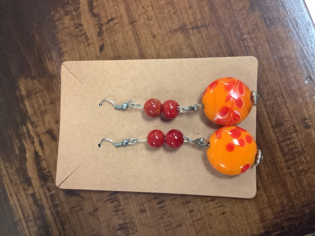 Red/orange earrings