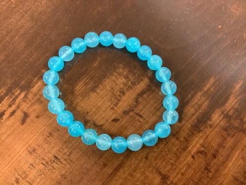 Clear blue bracelet