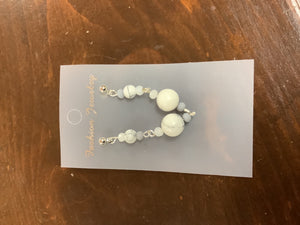 Dangle marble earrings