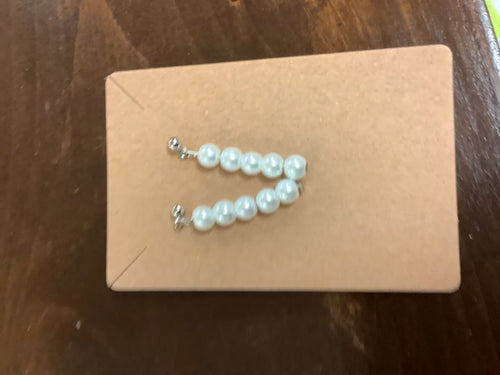 Long white earrings