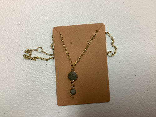 Grey marble necklace