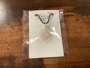 Rose Quartz Heart Necklace