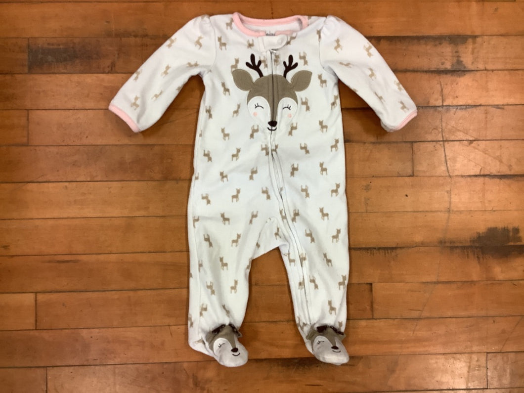 3-6M Deer PJ Onesie