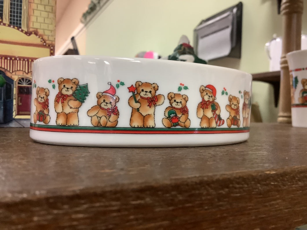 Christmas Teddy Bear Ashtray