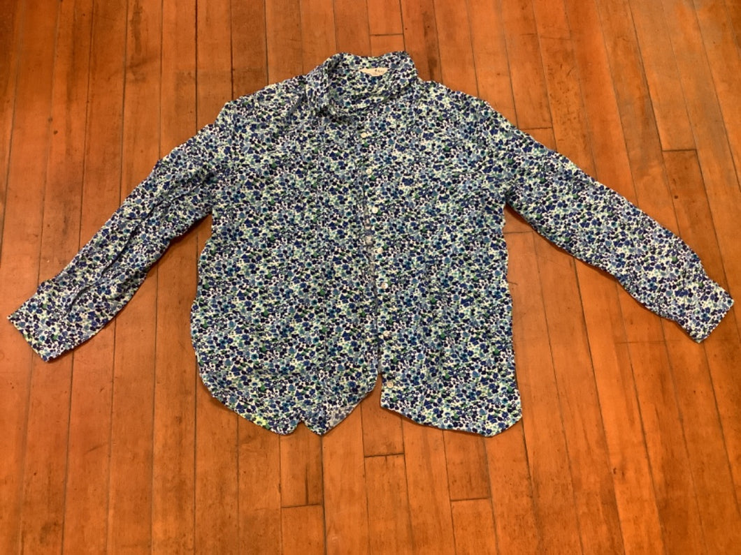 M Blue Floral Blouse