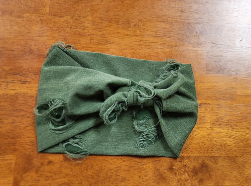 Green Distressed Headband