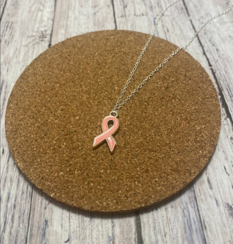 Pink Ribbon Necklace