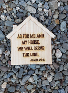 Wooden House With Bible Verse