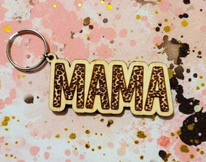 MAMA Wooden Keychain