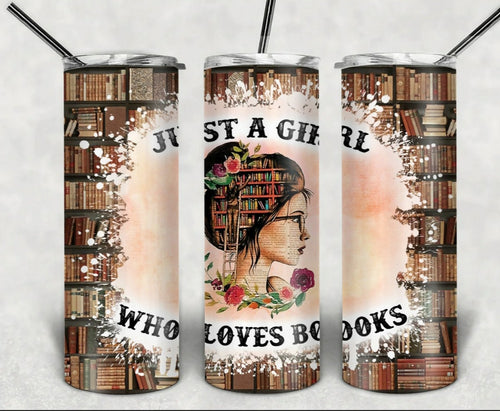 Girl who loves books Tumbler