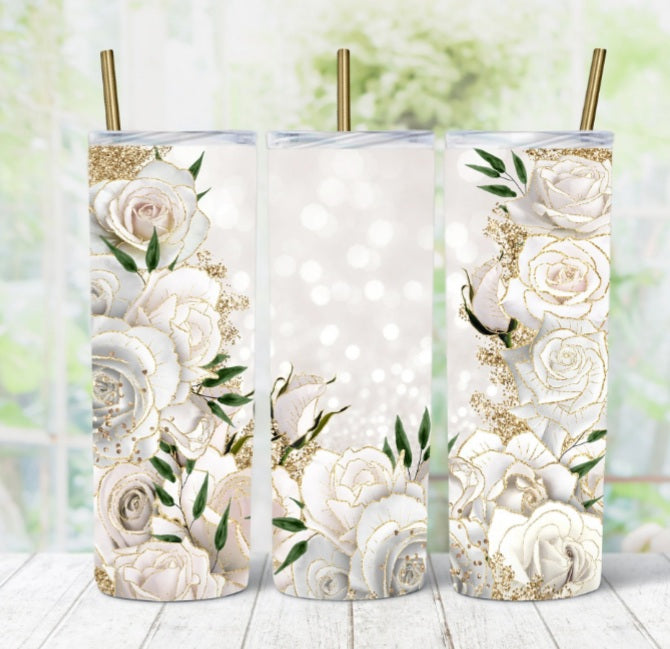 White Rose Tumbler