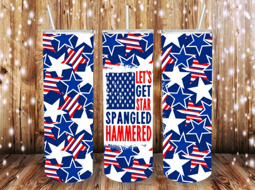 Star Spangled Hammered Tumbler