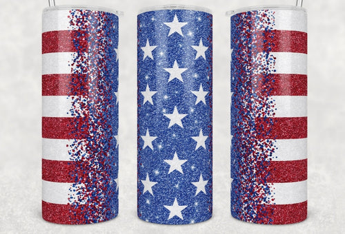 Sparkle Flag Tumbler