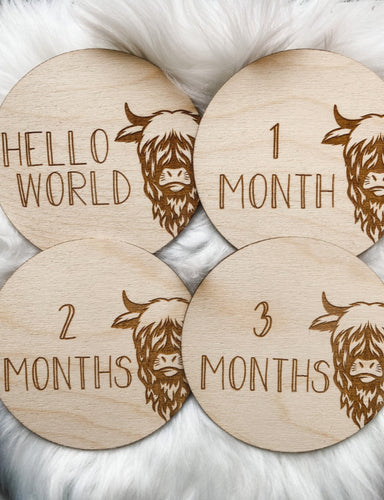 Highland Cow Monthly Rounds