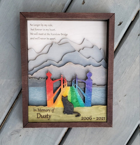 Rainbow Bridge Sign- Cat