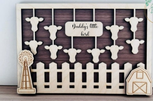 Little Herd Wooden Cow Decor