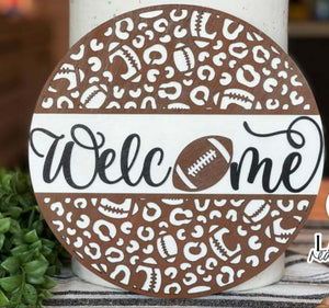 Football Welcome Door Sign