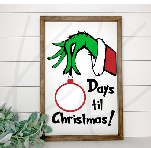 Grinch Square Cowntdown Sign