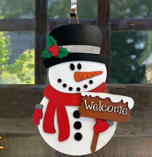 Snowman Welcome Sign