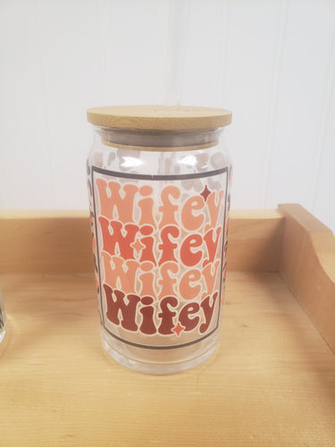 Wifey Glass Jar