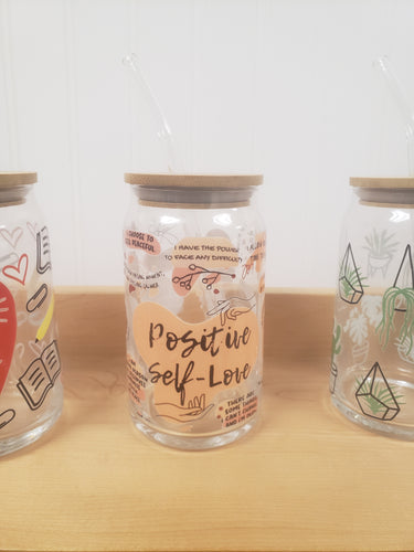 Positive Self Love Glass Jar