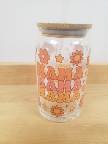 Groovy Mama Glass Cup