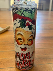 Santa Lights 20 oz tumbler