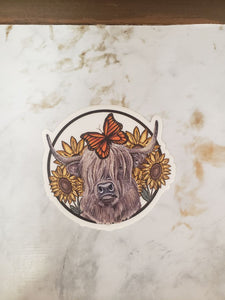Highland Cow Sticker