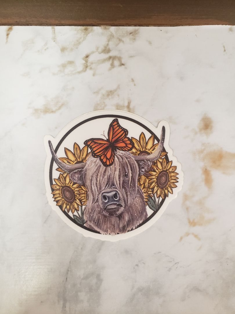 Highland Cow Sticker