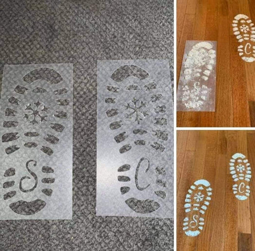 Santa Boot Print Stencils