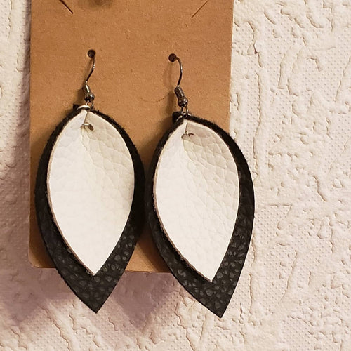 Black And White Pinch Earrings